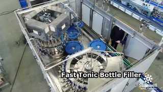 สายการบรรจุเครื่องดื่มโทนิคขวดแก้ว 12000BPH 2 ออนซ์