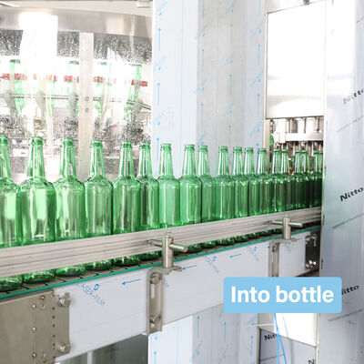 Automatic Glass Bottle Beer 3-in-1 Bottling Machine Washing Filling Sealing Integrated Equipment