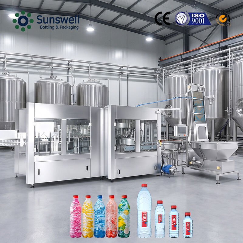 Automatic 24000BPH 500ml Pure Water Bottling Production Line Rinsing Filling Capping Unit