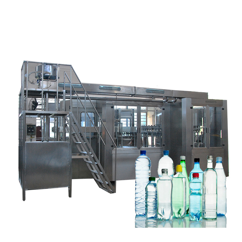 Complete Automatic Water Bottle Filling Machine With Washing Screwing 3 In 1 Monoblock