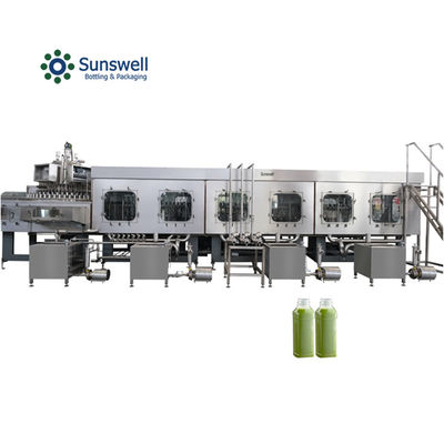 เครื่องเติมและบรรจุน้ําผักร้อน 5 ใน 1 เครื่องเติมน้ําผลไม้ที่สะอาดมาก