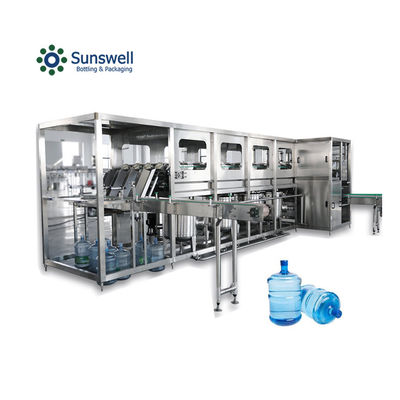 เครื่องเติมน้ําแกลลอน 20L กระป๋องใหญ่ ล้าง Fillig การปิดสายการผลิตสําหรับน้ําแร่